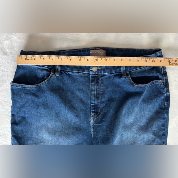 Chico's Jeans Straight Leg Ankle Blue Denim Size 2,5 (L) - Picture 6 of 11
